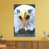 ConnecticutEagle Up Nah Leinwanddruck (Insitu (Wohnzimmer))