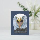 ConnecticutEagle Up Nah Postkarte (Stehend Vorderseite)