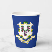 Connecticuter Flag & Seal, Connecticut Pappbecher (Vorderseite)