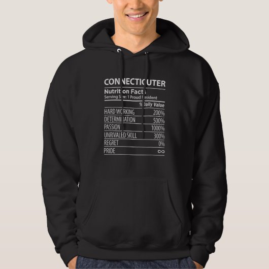 Connecticuter Nutrition Facts Connecticut Pride Hoodie (Vorderseite)