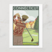 ConnecticutGolfing-Szene Postkarte (Vorderseite)