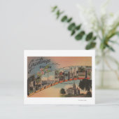 ConnecticutGroße BuchstabenszenenConnecticut Postkarte (Stehend Vorderseite)