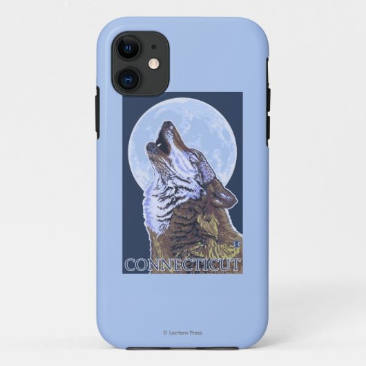 ConnecticutHowling Wolf Case-Mate iPhone Hülle (Rückseite)