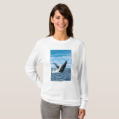 ConnecticutHumpback Wal-Szene T-Shirt (Vorne ganz)