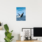 ConnecticutHumpback Whale Scene Poster (Heimbüro)