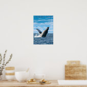 ConnecticutHumpback Whale Scene Poster (Küche)