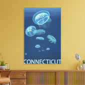 ConnecticutJellyfish-Szene Leinwanddruck (Insitu (Wohnzimmer))