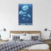 ConnecticutJellyfish-Szene Leinwanddruck (Insitu (Schlafzimmer))