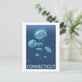 ConnecticutJellyfish-Szene Postkarte (Stehend Vorderseite)