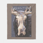ConnecticutMoose herauf nahes Fleecedecke (Vorderseite)
