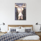 ConnecticutMoose Nah Leinwanddruck (Insitu (Schlafzimmer))