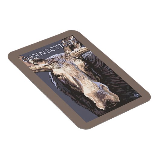 ConnecticutMoose Nah Magnet (Rechte Seite)