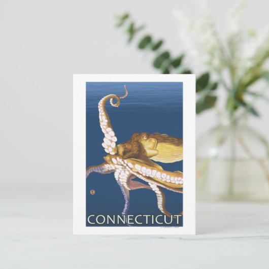 ConnecticutOctopus-Szene Postkarte (Stehend Vorderseite)