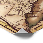 ConnecticutPanoramablick Karte Connecticut Poster (Ecke)