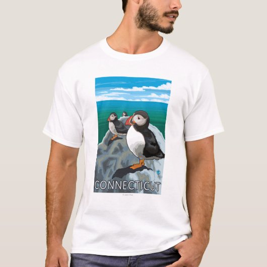 ConnecticutPuffins Szene T-Shirt (Vorderseite)