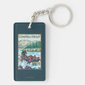ConnecticutRiver, das Szene flößt Schlüsselanhänger (Rückseite)