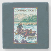 ConnecticutRiver, das Szene flößt Steinuntersetzer (Vorderseite)