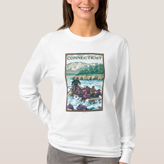 ConnecticutRiver, das Szene flößt T-Shirt (Vorderseite)