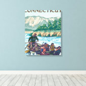 ConnecticutRiver-Rafting-Szene Leinwanddruck (Insitu (Holzboden))