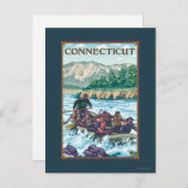 ConnecticutRiver-Rafting-Szene Postkarte (Vorne/Hinten)