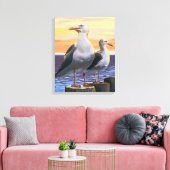 ConnecticutSea GullsScene Leinwanddruck (Insitu (Wohnzimmer))