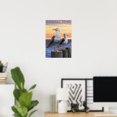 ConnecticutSea GullsScene Poster (Heimbüro)