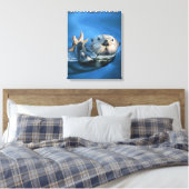ConnecticutSea Otter Scene Leinwanddruck (Insitu (Schlafzimmer))