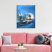 ConnecticutSea Otter Scene Leinwanddruck (Insitu (Wohnzimmer))