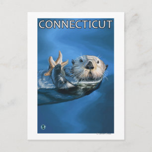 ConnecticutSea Otter Scene Postkarte