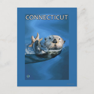 ConnecticutSea Otter Scene Postkarte