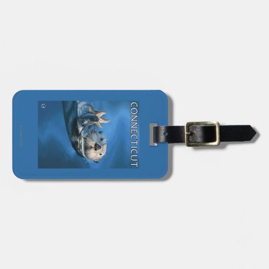 ConnecticutSea Otter-Szene Gepäckanhänger (Vorderseite horizontal)