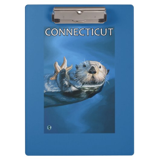 ConnecticutSea Otter-Szene Klemmbrett (Vorderseite)