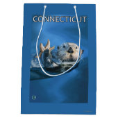 ConnecticutSea Otter-Szene Mittlere Geschenktüte (Rückseite)