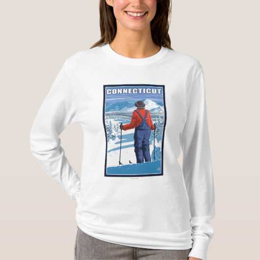 ConnecticutSkier bewundern Ansicht T-Shirt (Vorderseite)