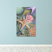 ConnecticutTidepool Scene Leinwanddruck (Insitu (Holzboden))