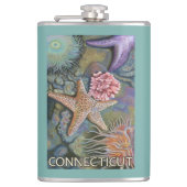 ConnecticutTidepool Szene Flachmann (Vorderseite)