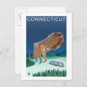 ConnecticutTintenfischszene Postkarte (Vorne/Hinten)