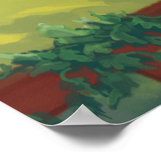 ConnecticutWeinlandschaft Poster (Ecke)