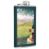 ConnecticutWine Land-Szene Flachmann (Rechts)