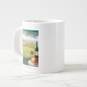 ConnecticutWine Land-Szene Jumbo-Tasse