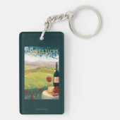 ConnecticutWine Land-Szene Schlüsselanhänger (Rückseite)