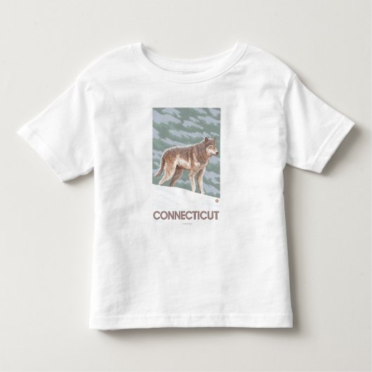 ConnecticutWolf Szene Kleinkind T-shirt (Vorderseite)