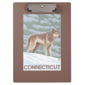 ConnecticutWolf Szene Klemmbrett (Vorderseite)