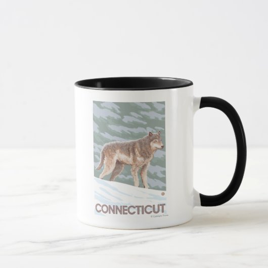 ConnecticutWolf-Szene Tasse (Rechts)
