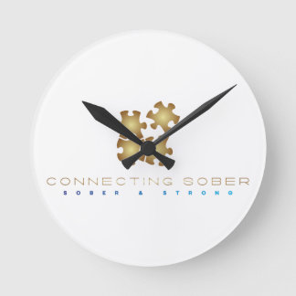 Connecting Sober Wandklok - Sober & Strong Runde Wanduhr