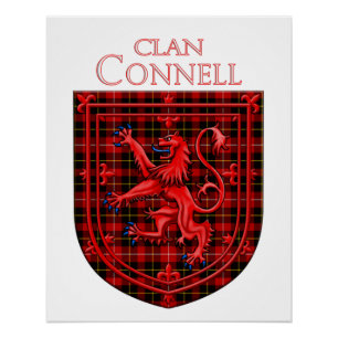 Connell Tartan Scottish Kariert Lion Rampant Poster