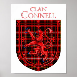 Connell Tartan Scottish Kariert Lion Rampant Poster