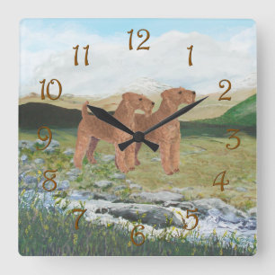 Connemara Countryside Quadratische Wanduhr