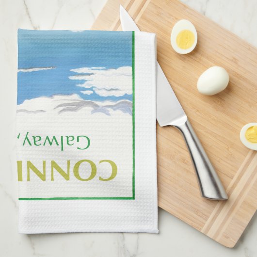 Connemara, Galway Poster Teetuch Geschirrtuch (Viertel Falte)