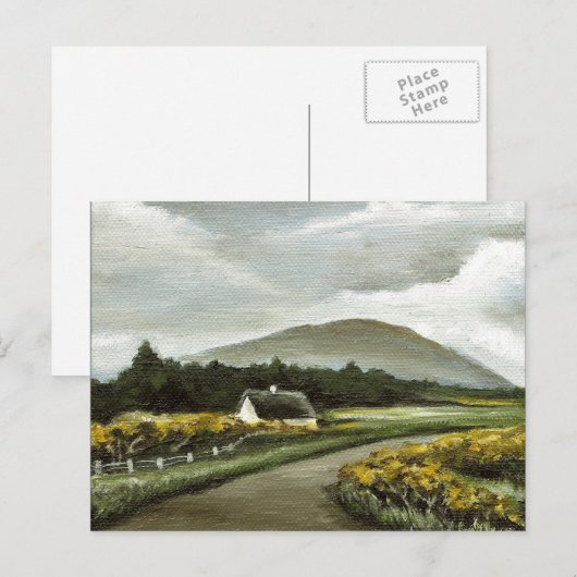 Connemara-Hütte Postkarte (Vorne/Hinten)